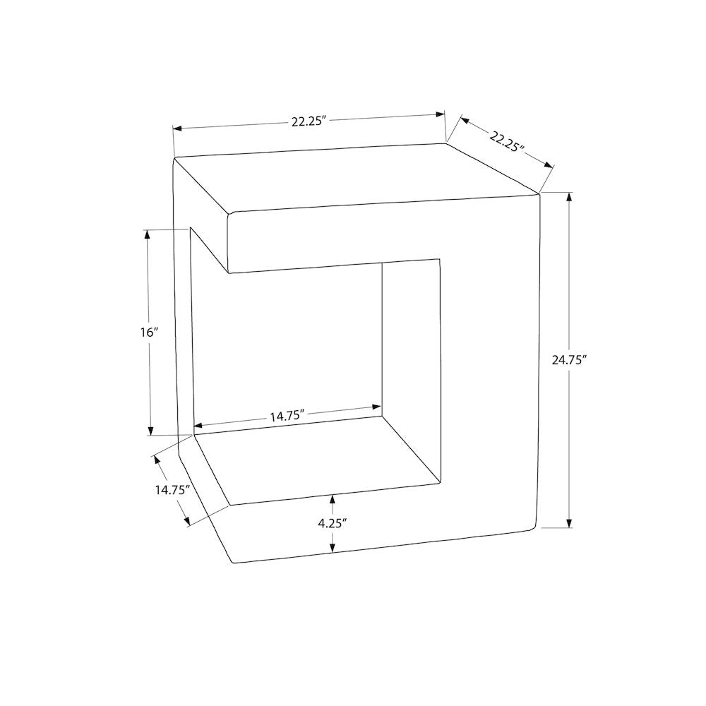 Caronia - Accent Table 25"H Indoor Or Outdoor Side Table Nightstand End