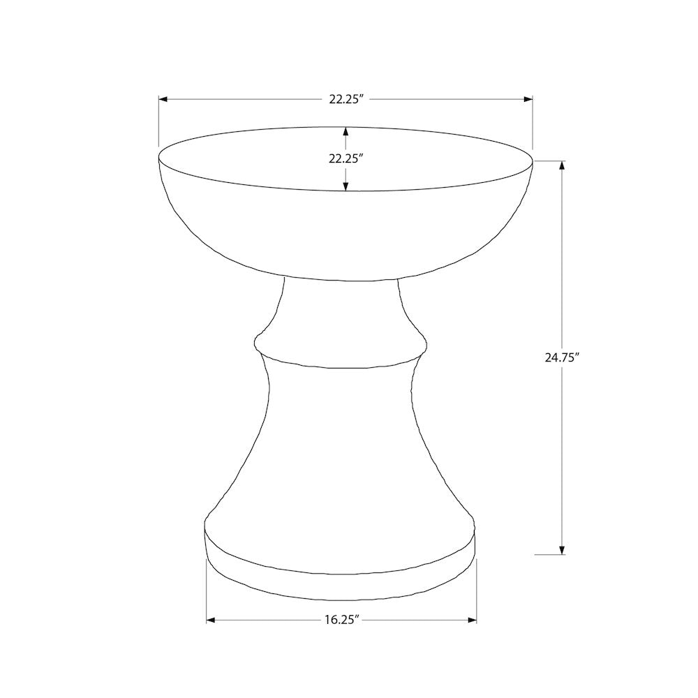 Laure - Accent Table 25"H Indoor Or Outdoor Side Table End Bedroom