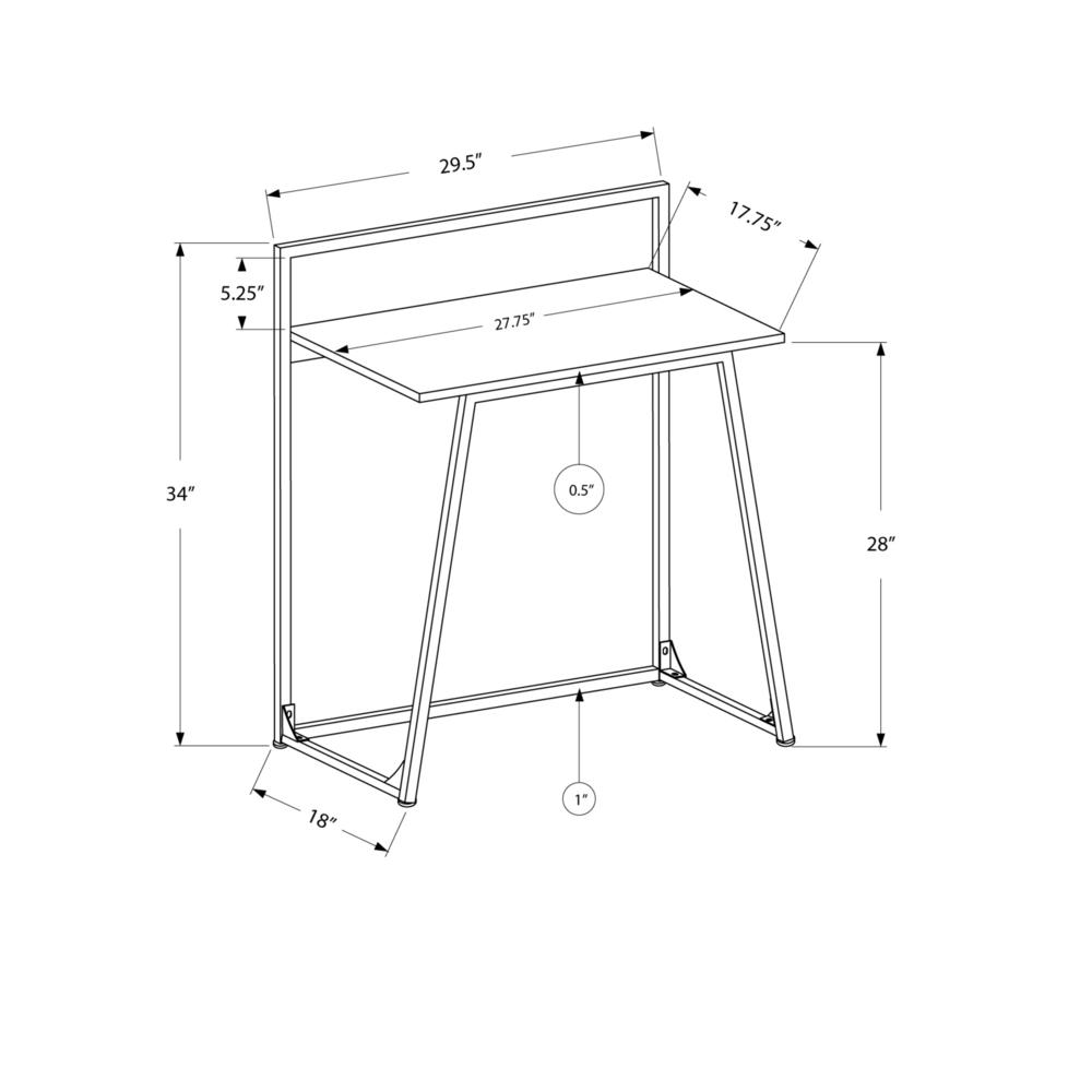 Ancel - COMPUTER DESK - 30"L / JUVENILE BLACK / BLACK METAL