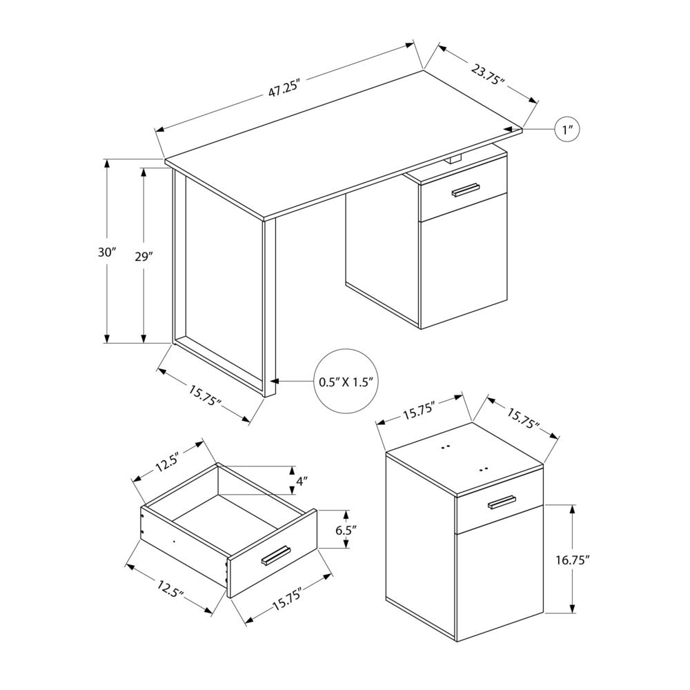 Cormac - Computer Desk Home Office Laptop Left Right Set-up Storage Drawers