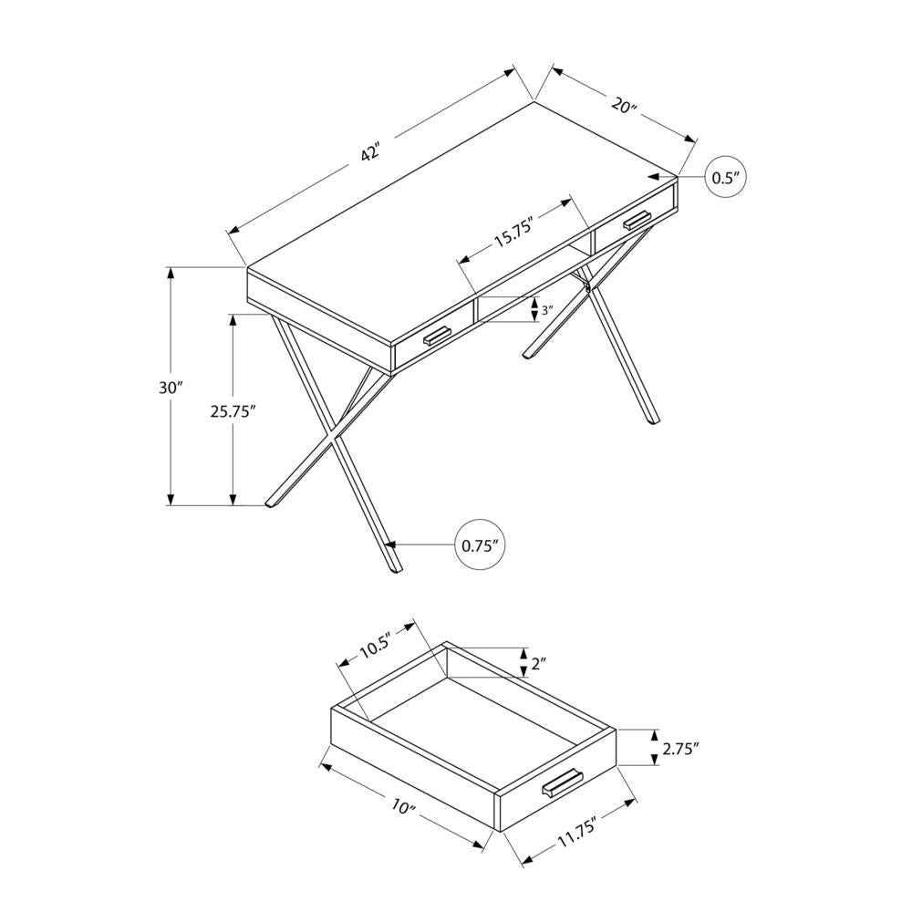 Cariel - Computer Desk Home Office Laptop Left Right Set-up Storage Drawers