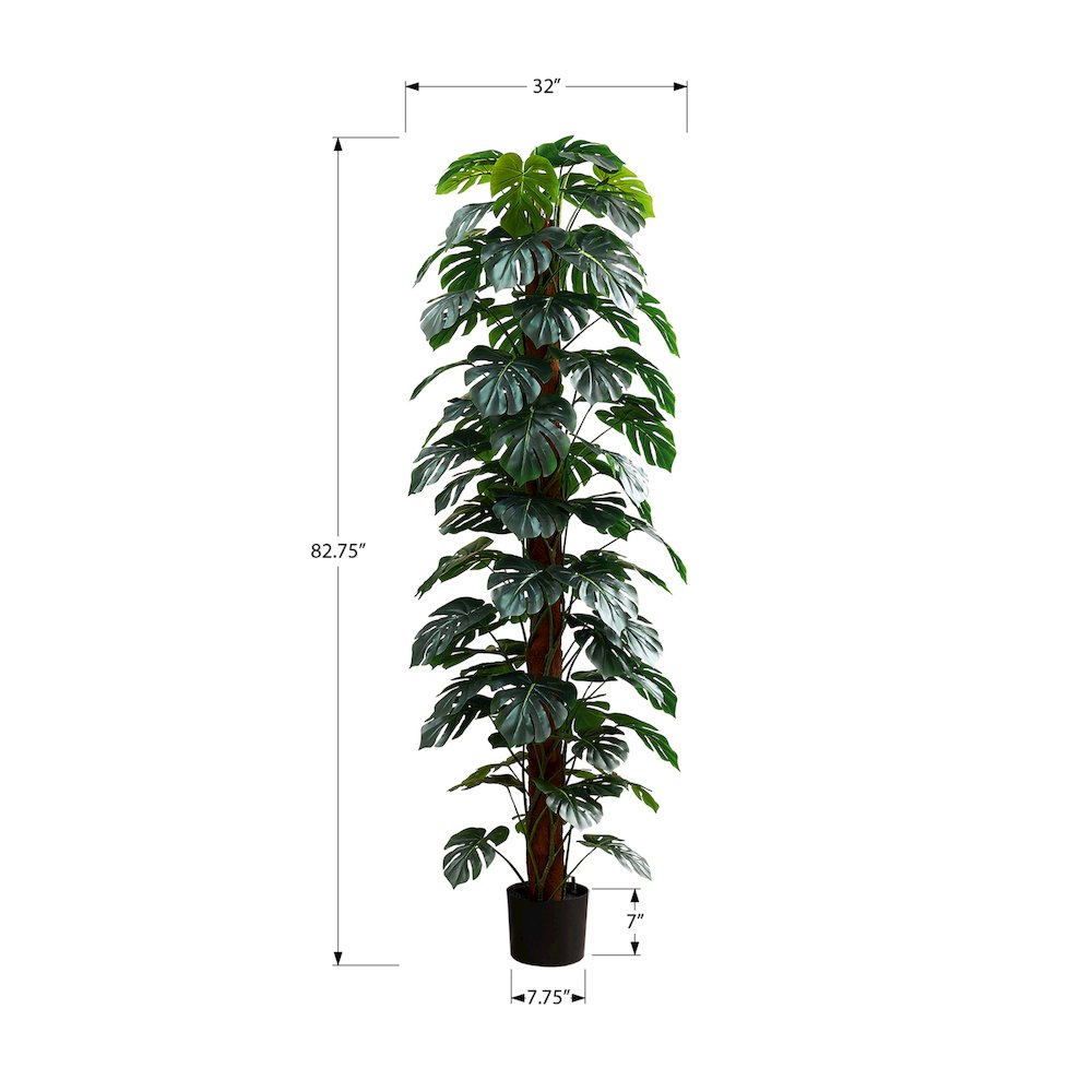 Joaquin - Artificial Plant 83" Tall Monstera Tree Floor Indoor Decorative Green