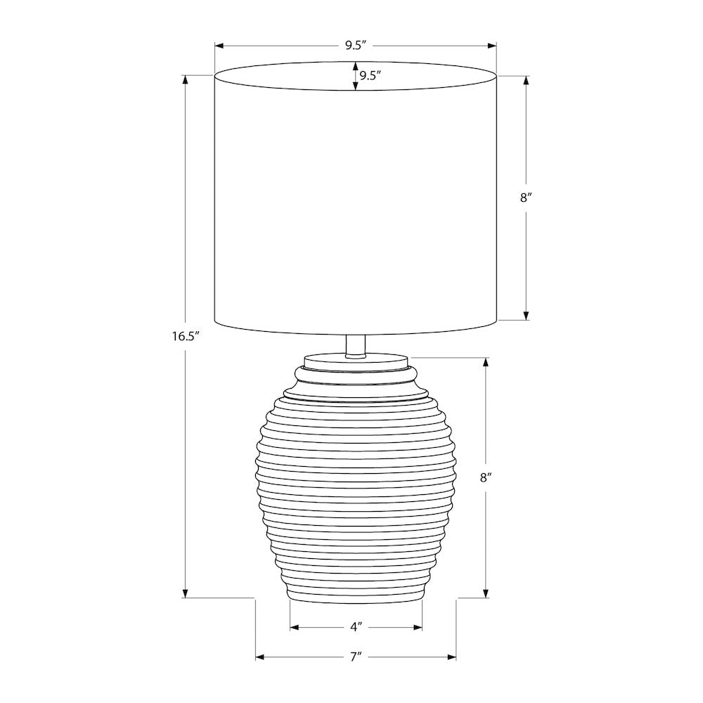 Amsterdam - Lighting 17"H Table Lamp Grey Resin Ivory / Cream Shade