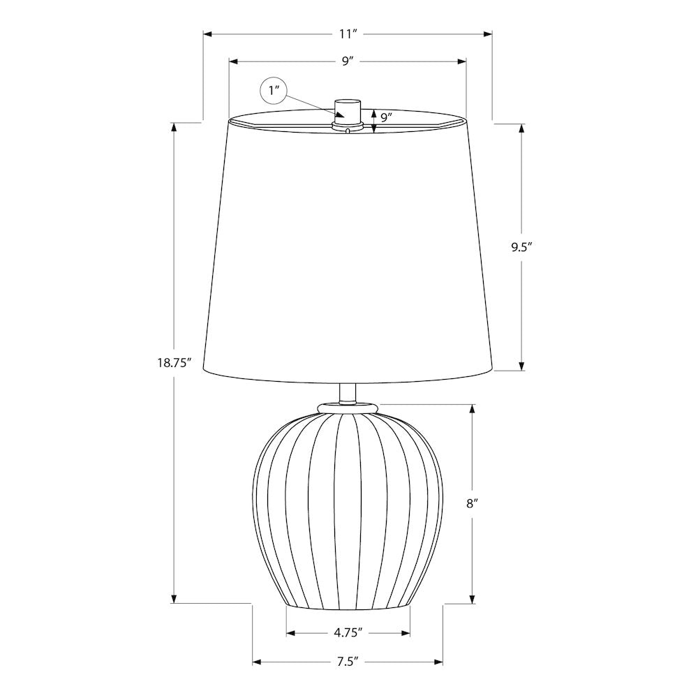 Naylor - Lighting 19"H Table Lamp Beige Resin Beige Shade Transitional