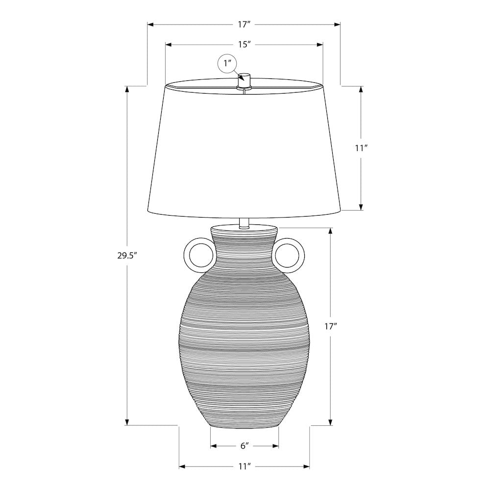 Cady - Lighting 30"H Table Lamp Black Ceramic Ivory / Cream Shade