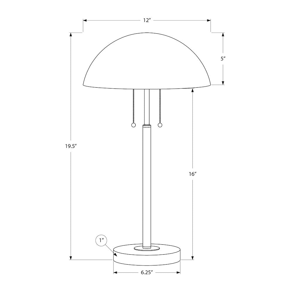 Carlyn - Lighting 20"H Table Lamp Silver Metal Contemporary Modern