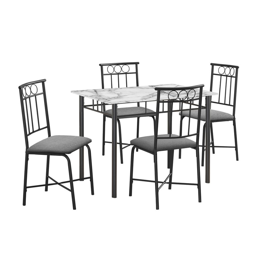 Alene - Dining Table Set 5pcs Set Small 40" Rectangular Kitchen White