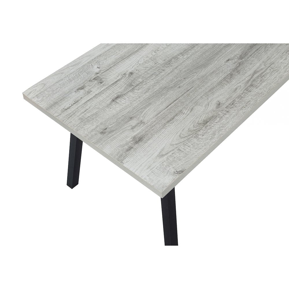 Nevan - Dining Table 60" Rectangular Kitchen Dining Room Grey Laminate Black