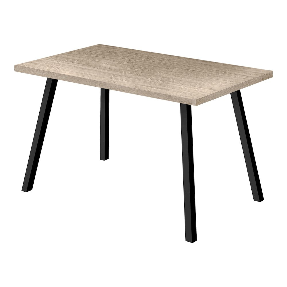 Bowie - Dining Table 60" Rectangular Kitchen Dining Room Brown Laminate Black