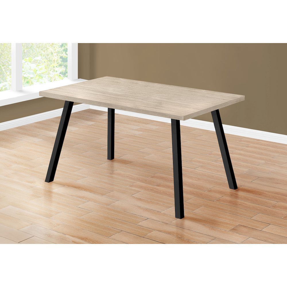 Bowie - Dining Table 60" Rectangular Kitchen Dining Room Brown Laminate Black