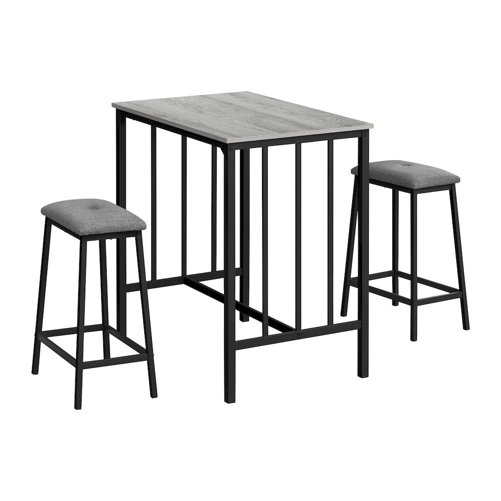 Leandro - Dining Set 3pcs Set Counter Height 36" Rectangular Small Kitchen