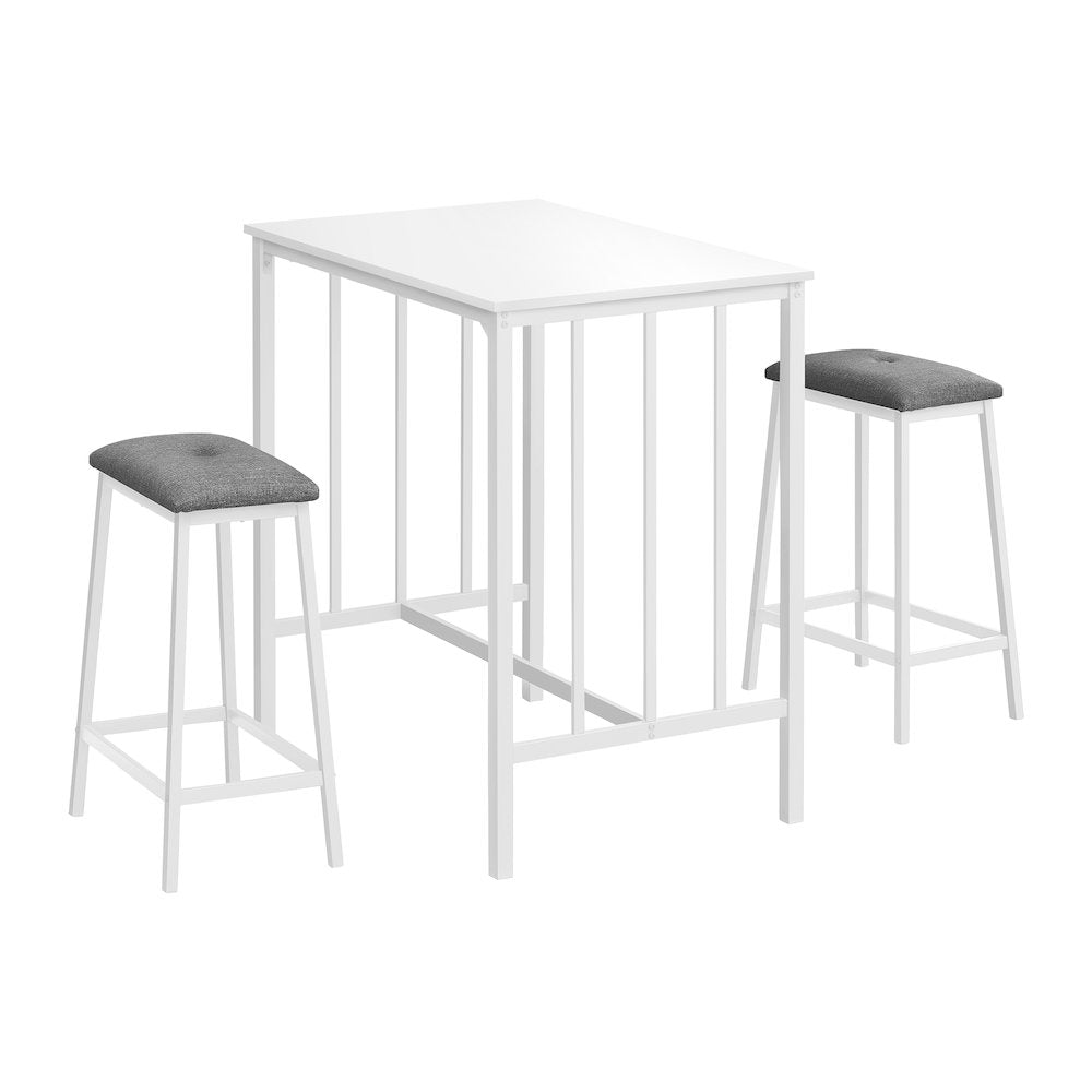 Kameron - Dining Set 3pcs Set Counter Height 36" Rectangular Small Kitchen