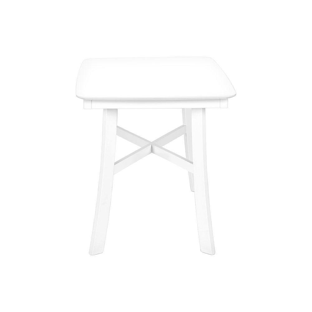 Caludius - Dining Table 48" Rectangular Small Kitchen Dining Room White Veneer