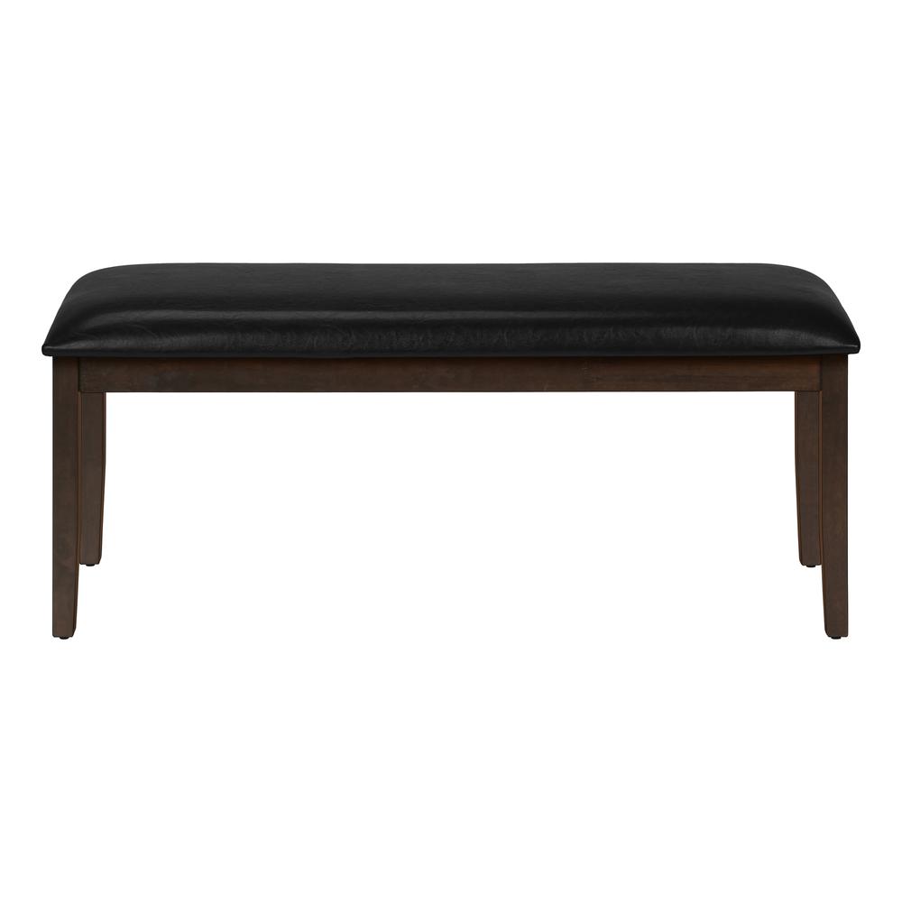 Erik - Bench 48" Rectangular Dining Room Hallway Entryway Upholstered Wood Brown