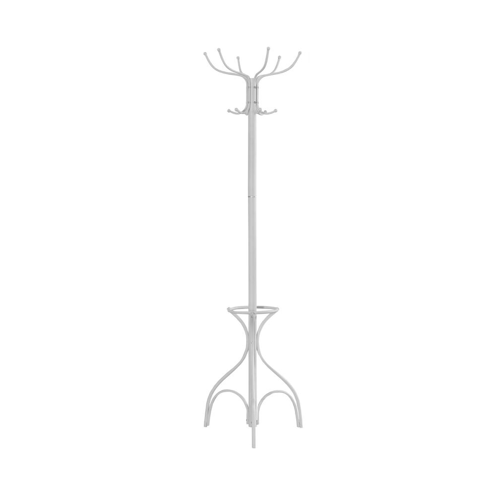 Otis - Coat Rack Hall Tree 12 Hooks Entryway 70"H Bedroom White