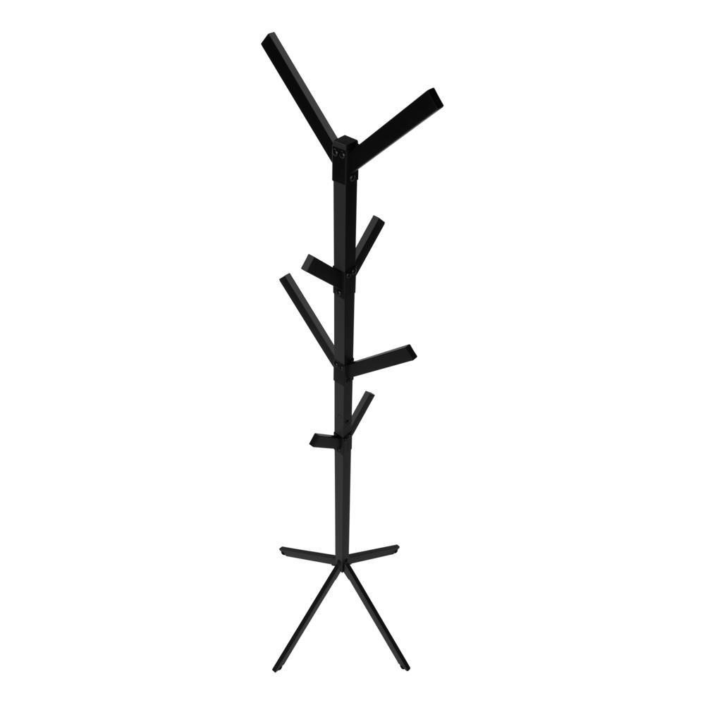 Moorish - Coat Rack Hall Tree 8 Hooks Entryway 70"H Bedroom Black