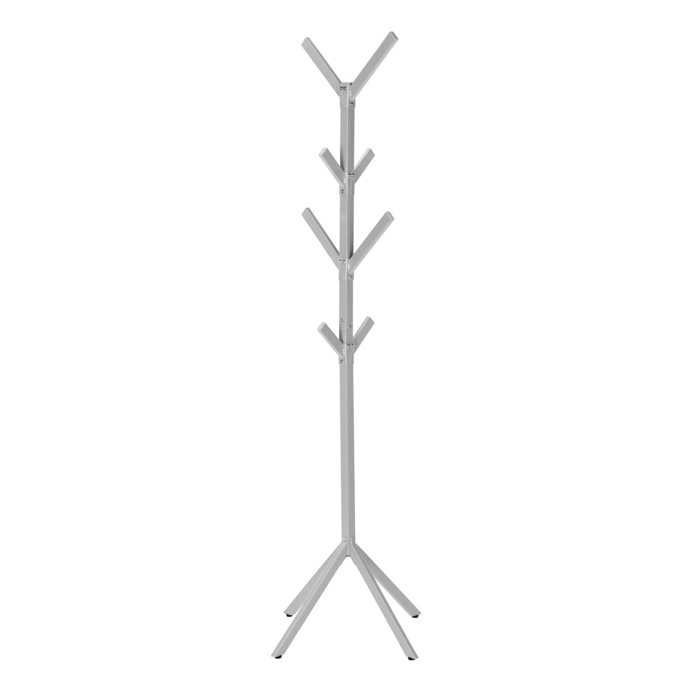 Cross - Coat Rack Hall Tree 8 Hooks Entryway 70"H Bedroom Grey