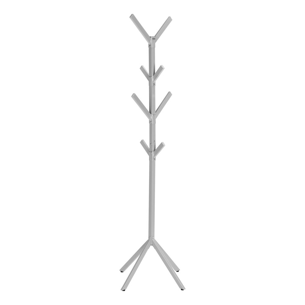 Cross - Coat Rack Hall Tree 8 Hooks Entryway 70"H Bedroom Grey