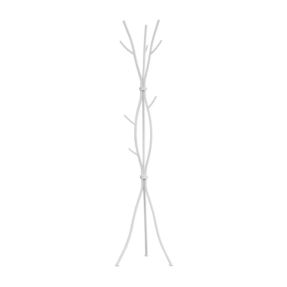 Ferris - Coat Rack Hall Tree 11 Hooks Entryway 74"H Bedroom White