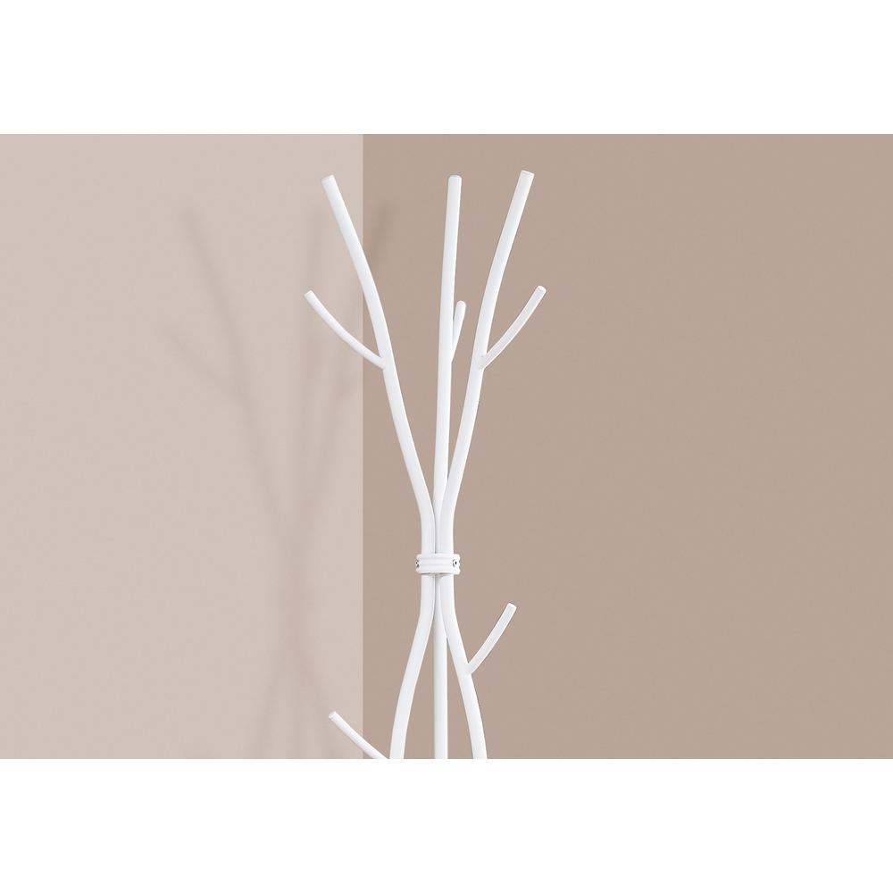 Ferris - Coat Rack Hall Tree 11 Hooks Entryway 74"H Bedroom White