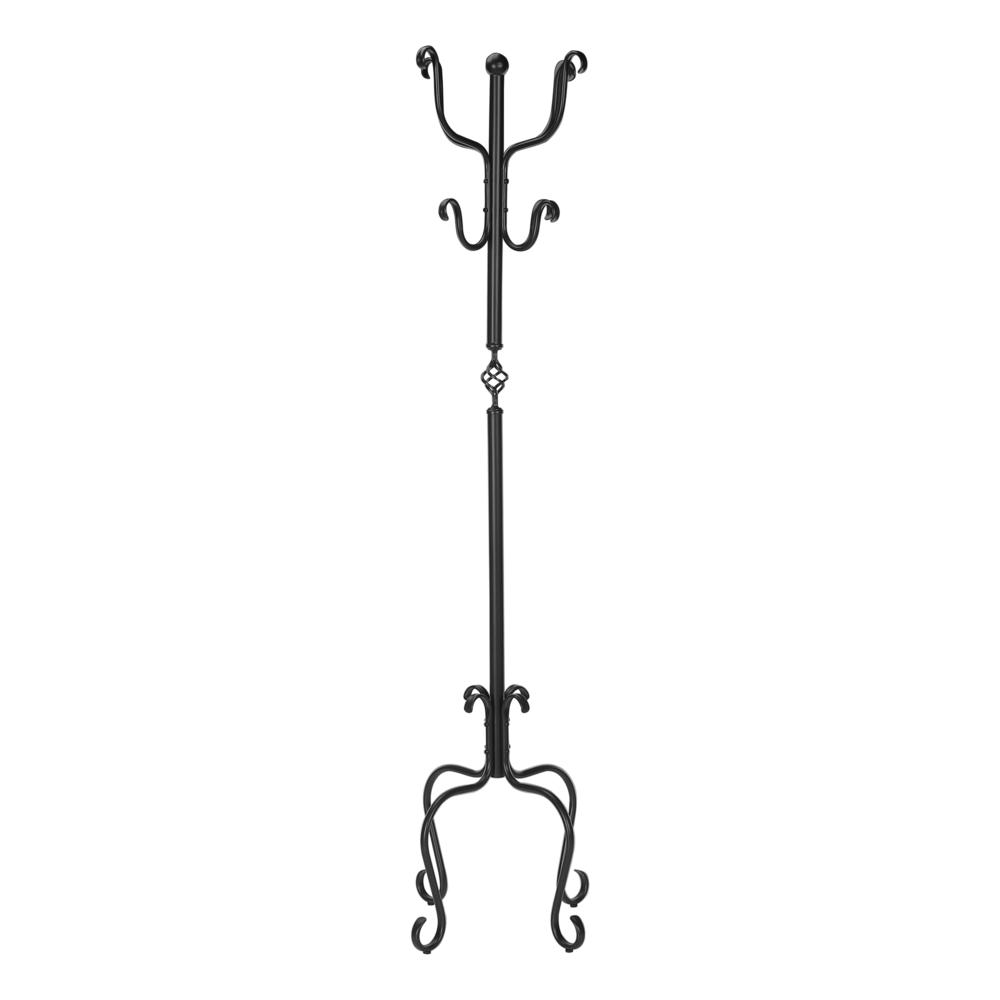 Jed - Coat Rack Hall Tree 8 Hooks Entryway 74"H Bedroom Black