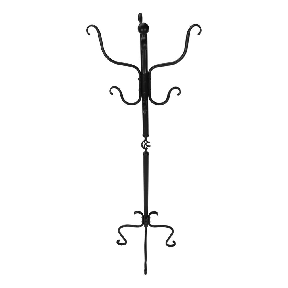 Jed - Coat Rack Hall Tree 8 Hooks Entryway 74"H Bedroom Black