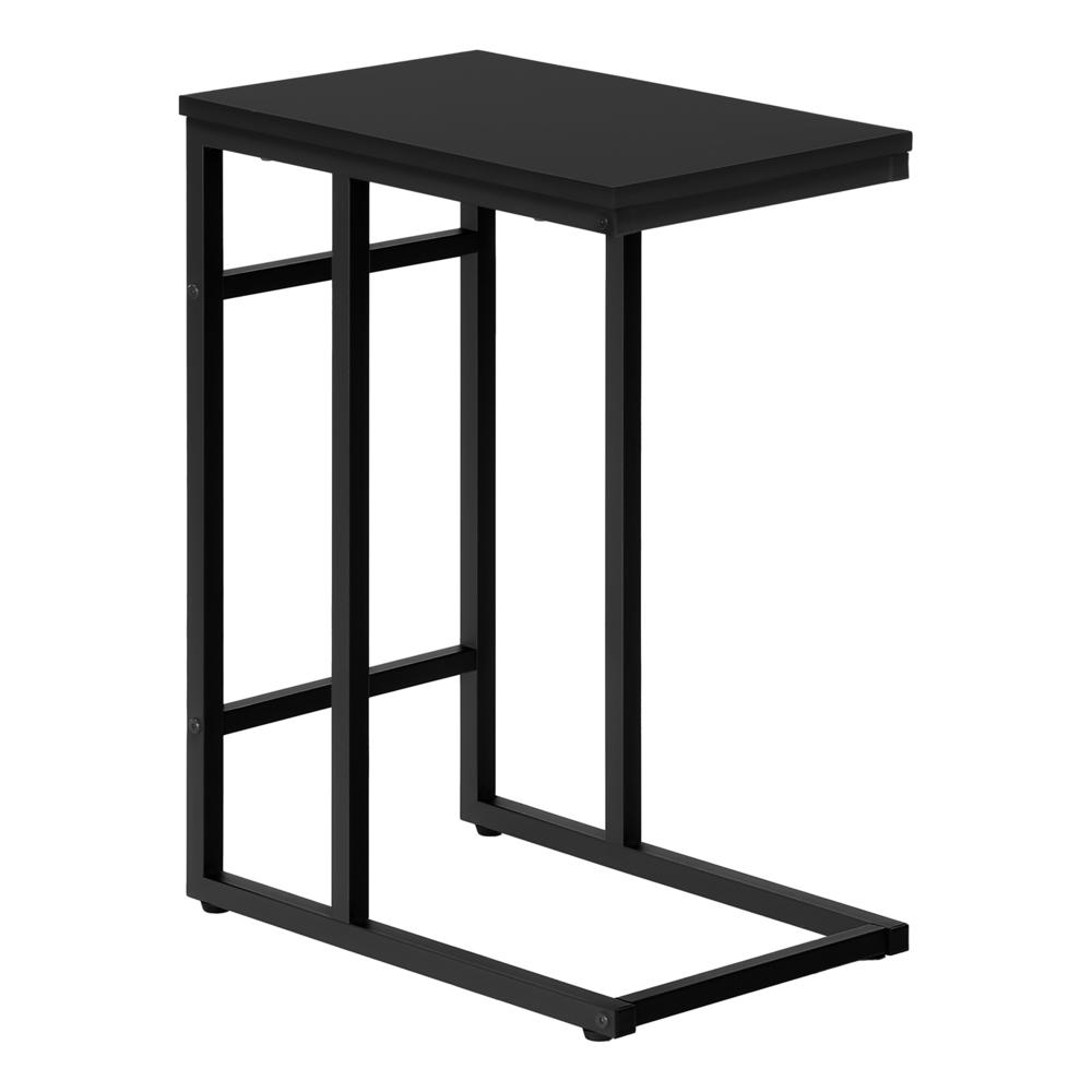 Harvey - Accent Table C-shaped End Side Snack Living Room Bedroom Black