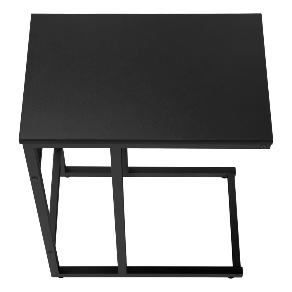 Harvey - Accent Table C-shaped End Side Snack Living Room Bedroom Black