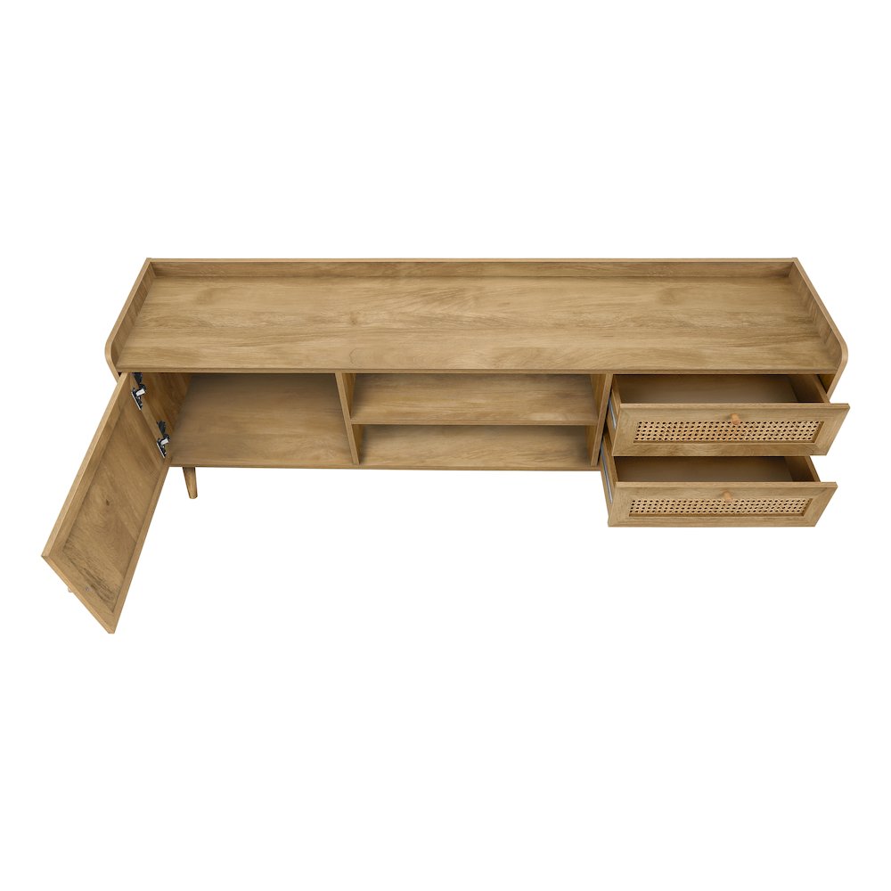 Dalini - Tv Stand 72 Inch Console Media Entertainment Center Storage Cabinet