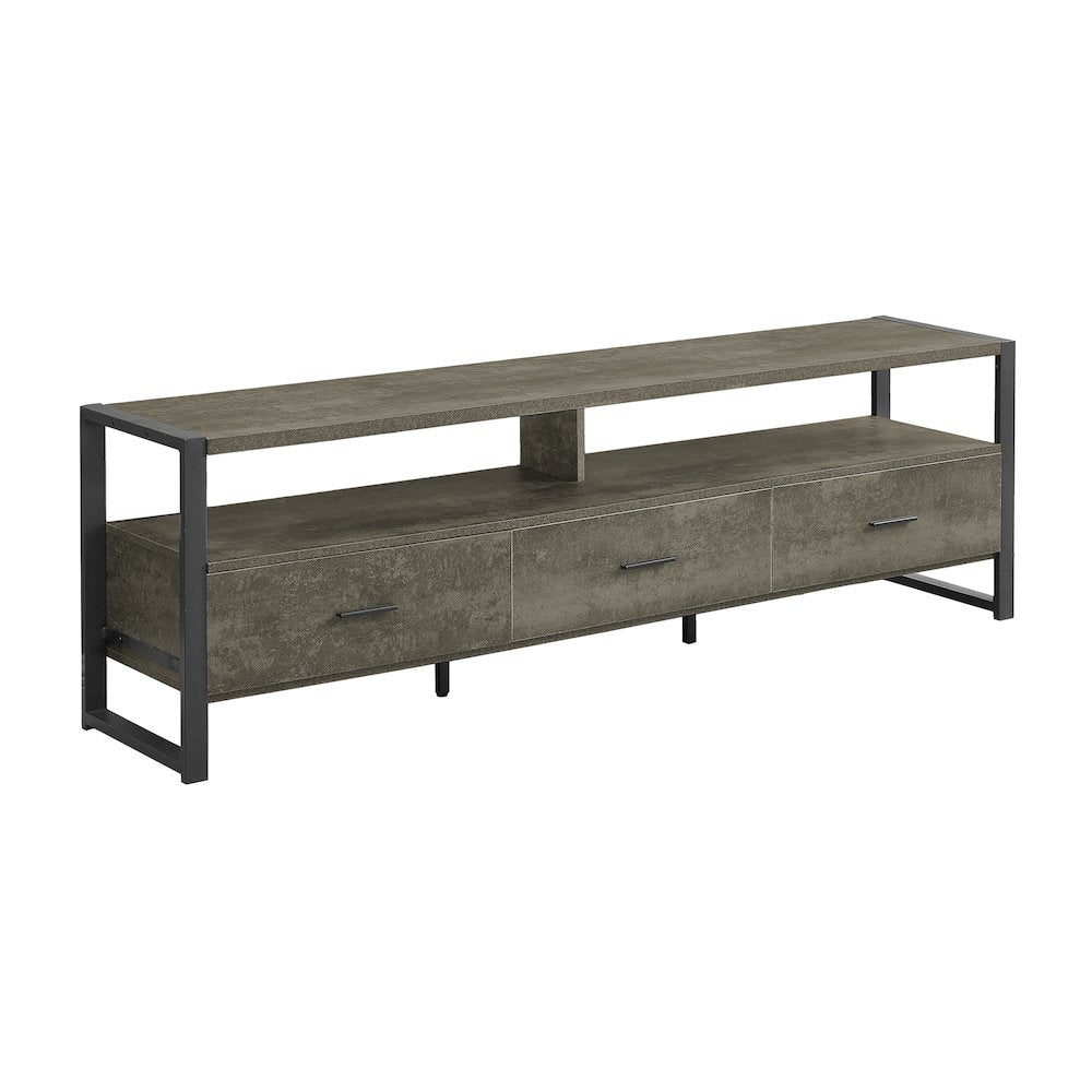 Excel - Tv Stand 72 Inch Media Entertainment Center Storage Drawers Dark