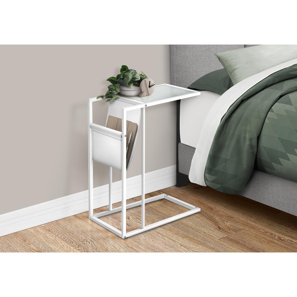Azura - Accent Table C-shaped End Side Snack Magazine Storage Living Room