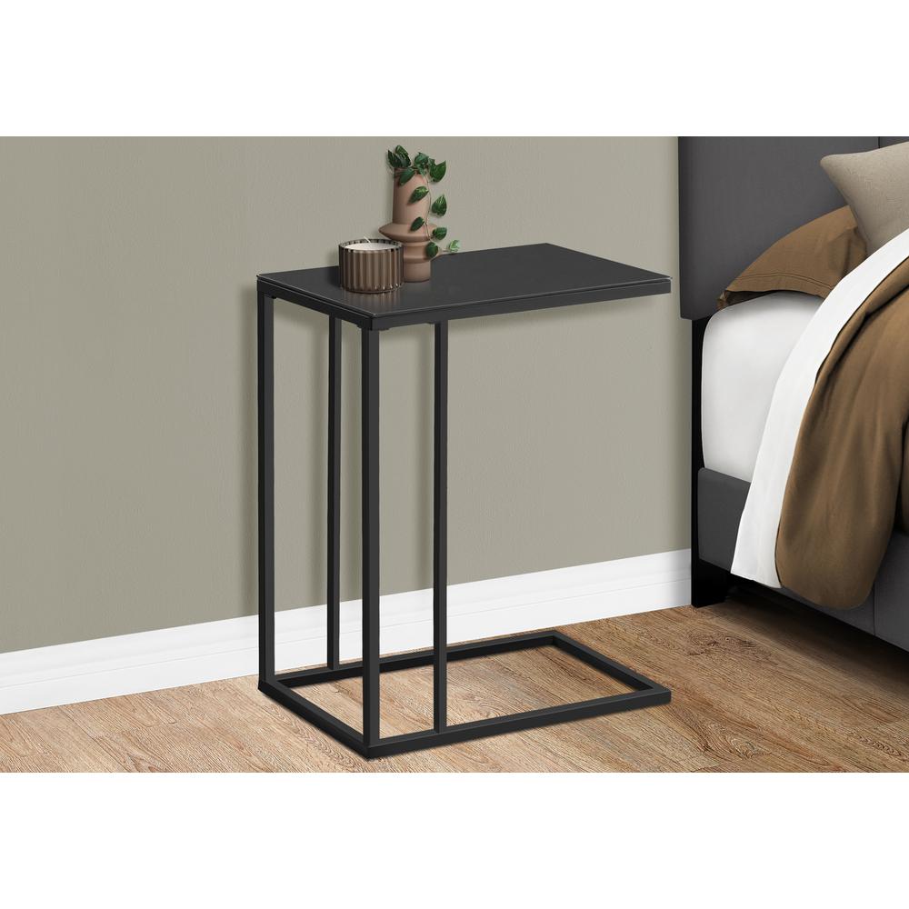 Rochadh - Accent Table C-shaped End Side Snack Living Room Bedroom Black