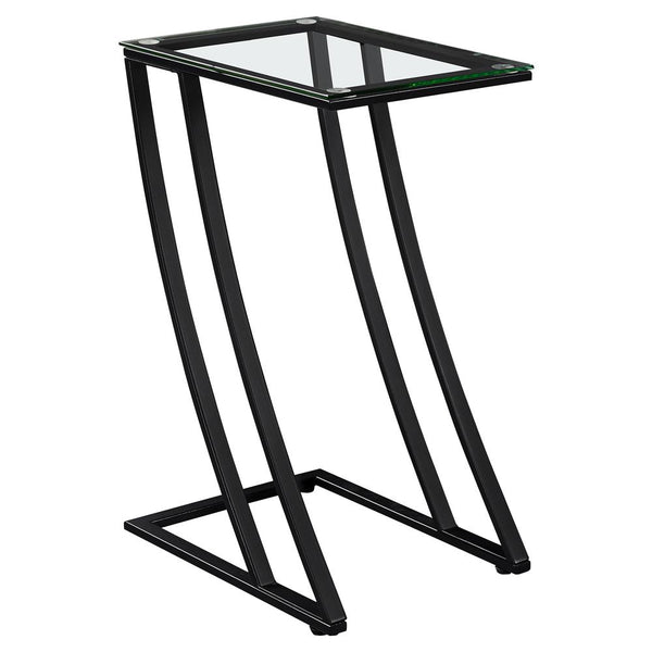 Haversham - Accent Table C-shaped End Side Snack Living Room Bedroom Tempered