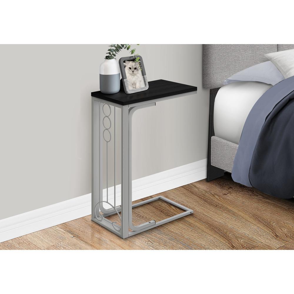 Leonice - Accent Table C-shaped End Side Snack Living Room Bedroom Black