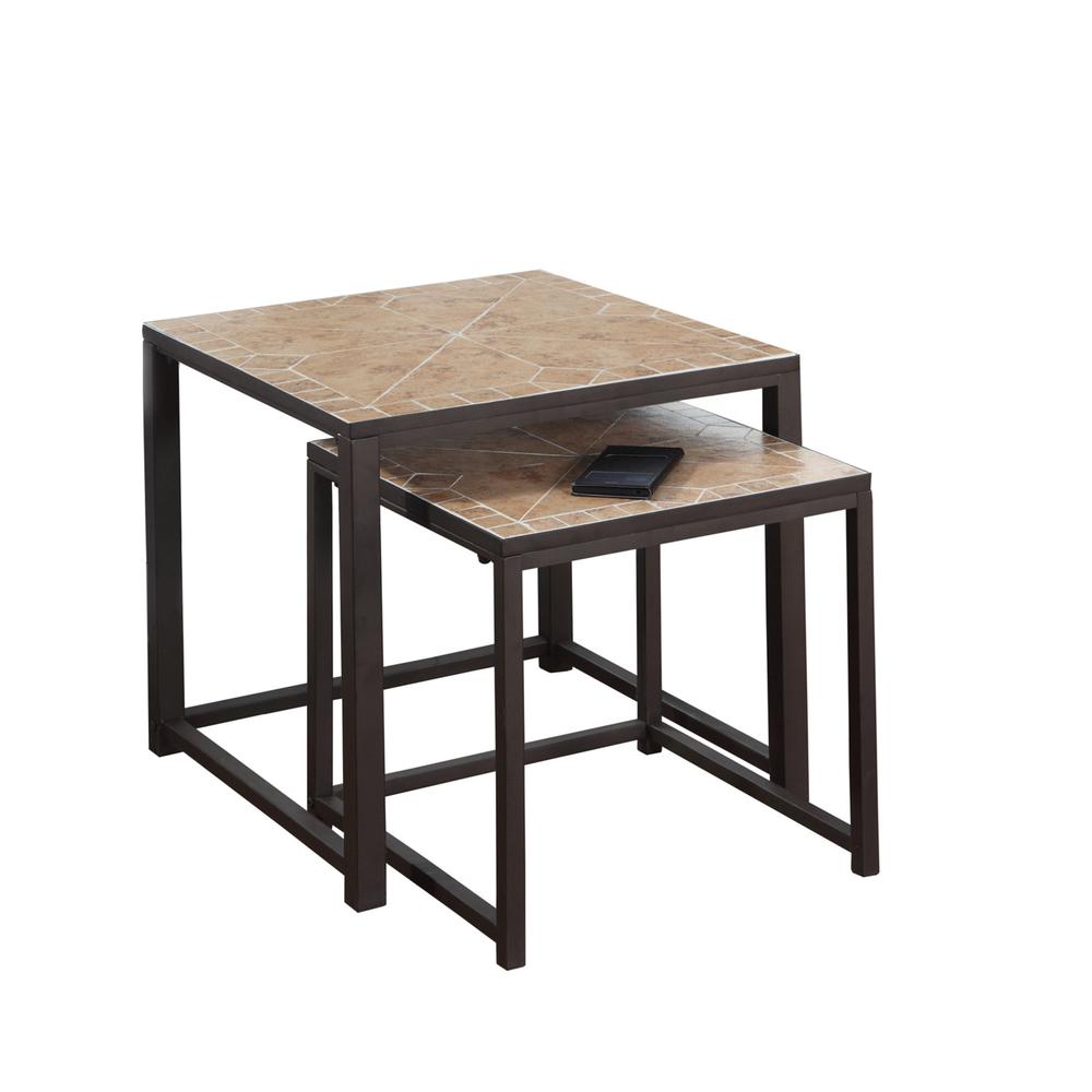 Parkson - Nesting Table Set Of 2 Side End Metal Accent Living
