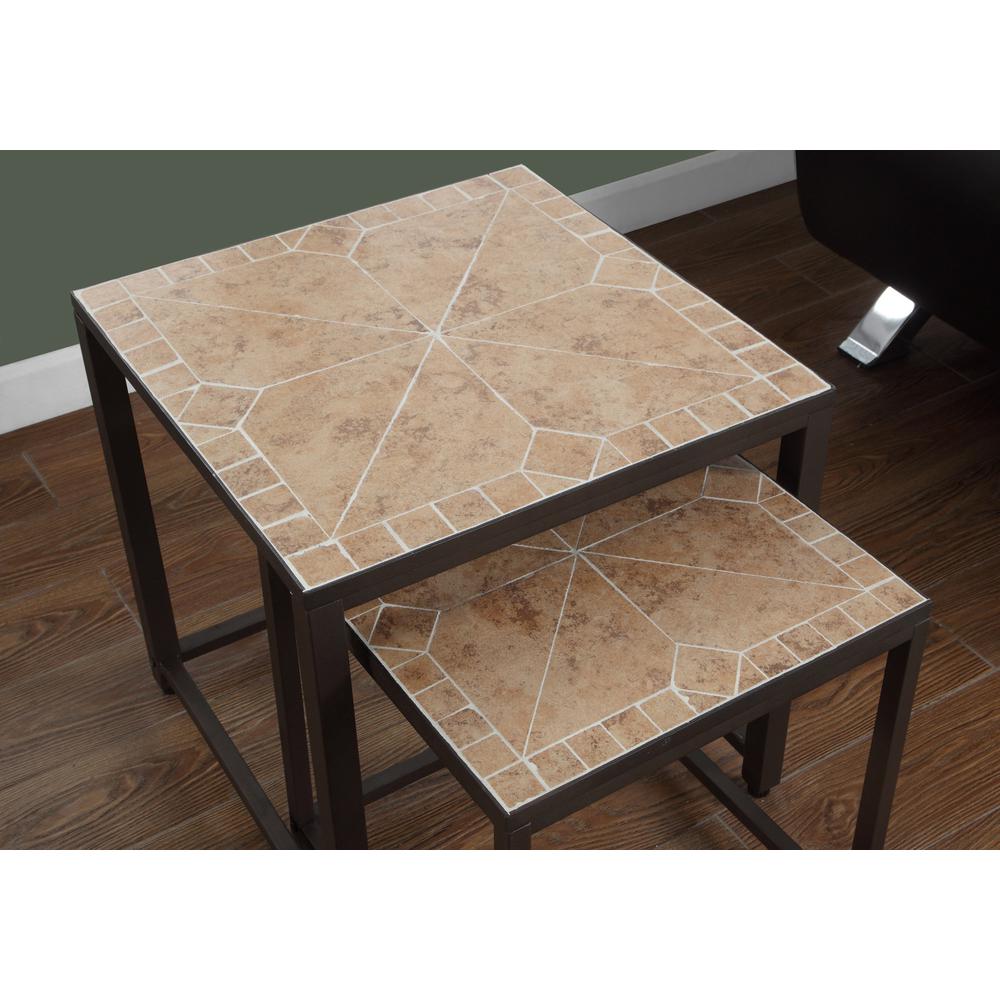 Parkson - Nesting Table Set Of 2 Side End Metal Accent Living