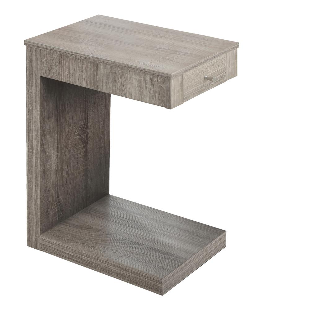 London - Accent Table C-shaped End Side Snack Storage Drawer Living Room