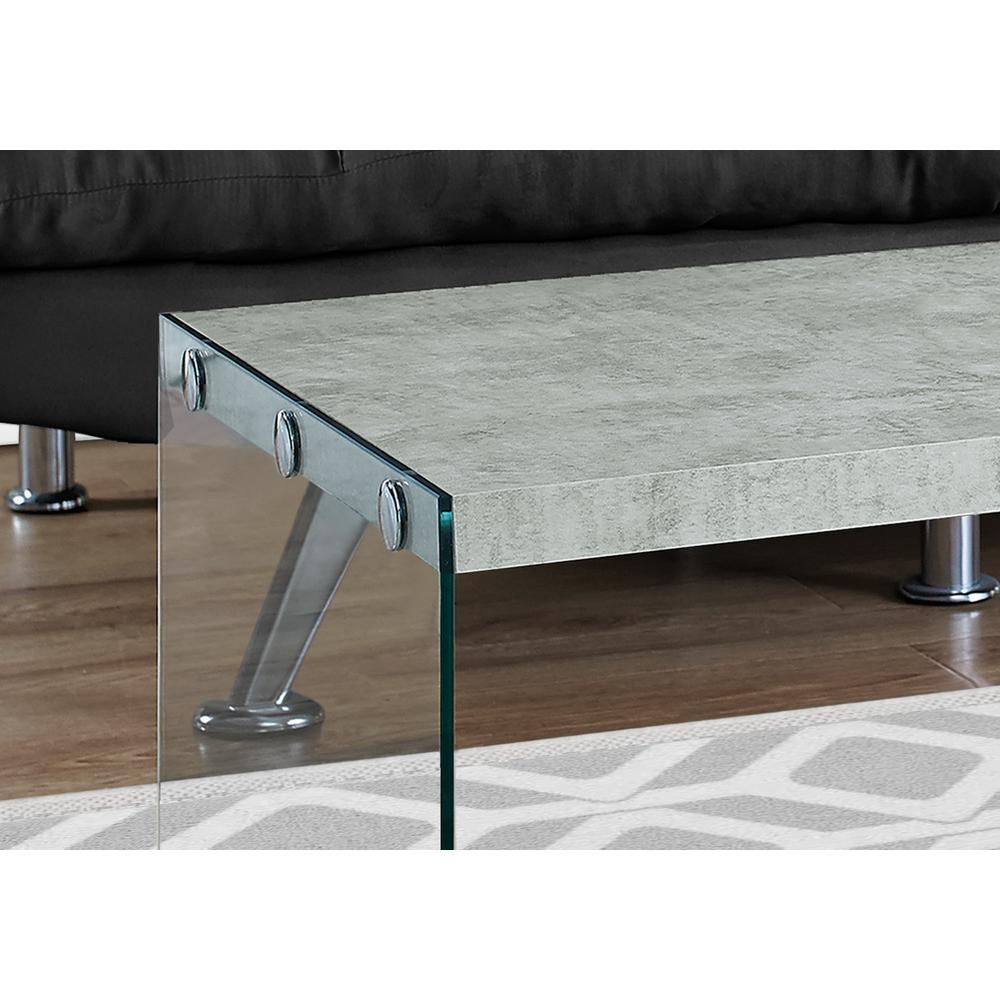 Leyton - Coffee Table Accent Cocktail Rectangular Living Room 44"L Grey Laminate