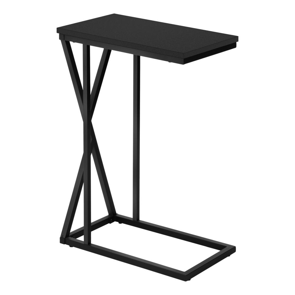 Arcadia - Accent Table C-shaped End Side Snack Living Room Bedroom Black