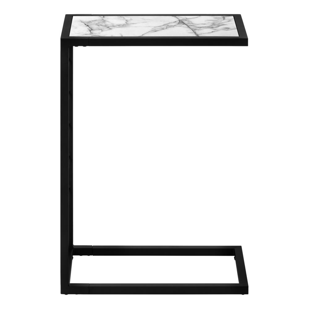 Dahlia - Accent Table C-shaped End Side Snack Living Room Bedroom White