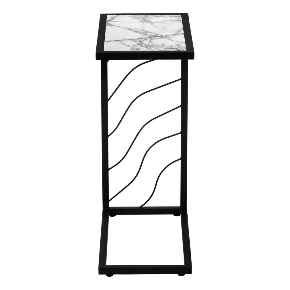 Dahlia - Accent Table C-shaped End Side Snack Living Room Bedroom White