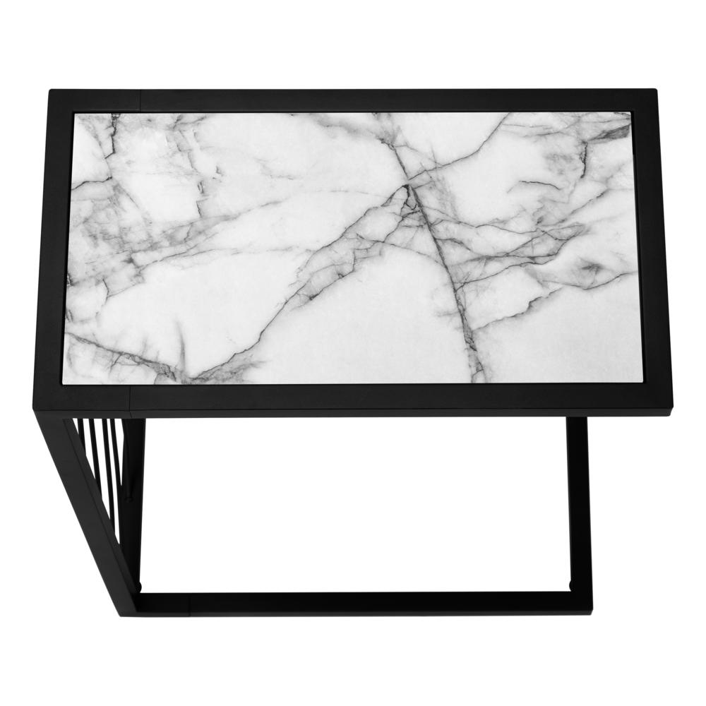 Dahlia - Accent Table C-shaped End Side Snack Living Room Bedroom White