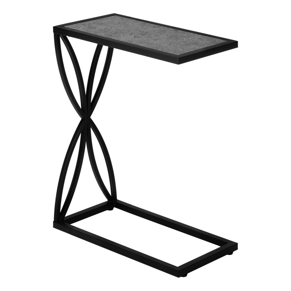 Kimberly - Accent Table C-shaped End Side Snack Living Room Bedroom Grey