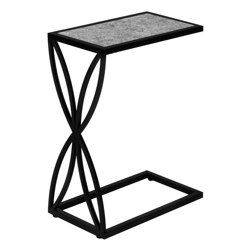 Kimberly - Accent Table C-shaped End Side Snack Living Room Bedroom Grey