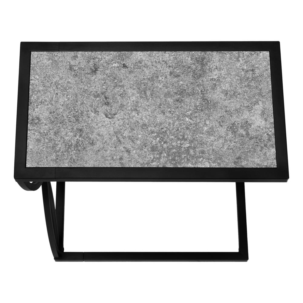 Kimberly - Accent Table C-shaped End Side Snack Living Room Bedroom Grey