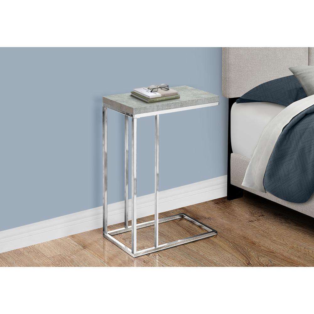 Lexi - Accent Table C-shaped End Side Snack Living Room Bedroom Grey