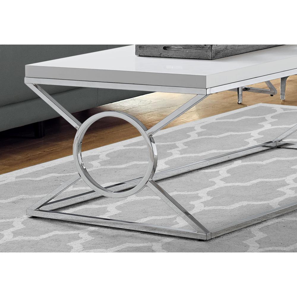 Sussie - Coffee Table Accent Cocktail Rectangular Living Room 44"L Glossy White