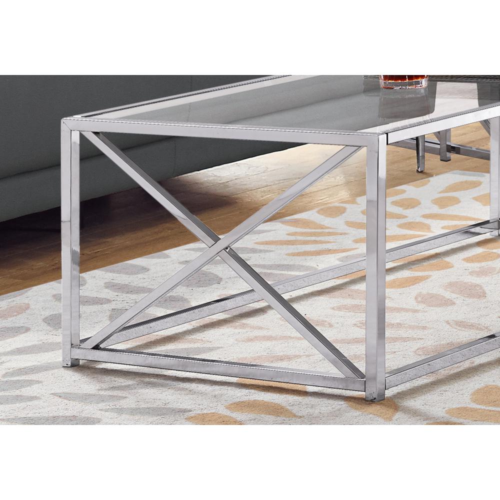 Jupiter - Coffee Table Accent Cocktail Rectangular Living Room 44"L Clear Tempered
