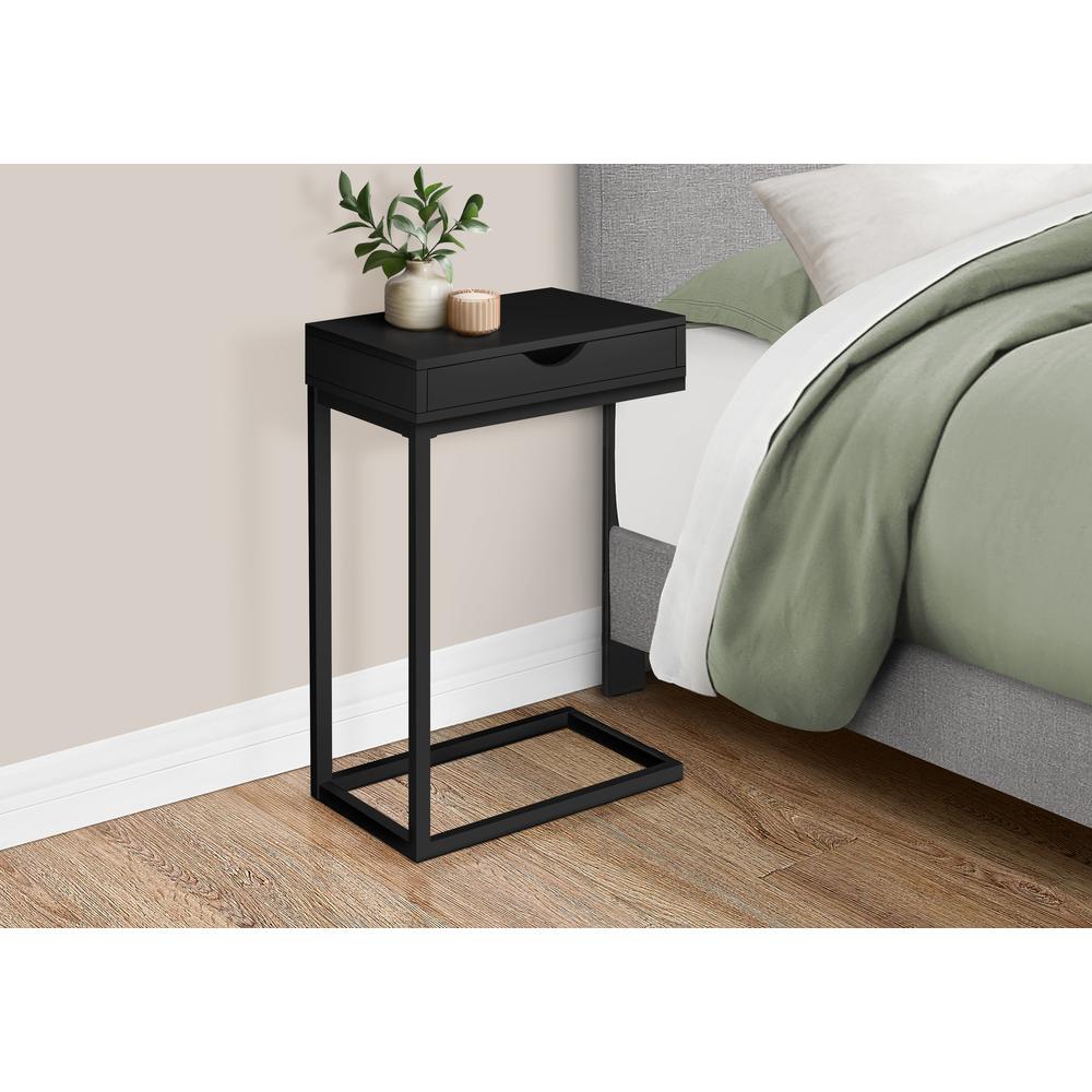Laurana - Accent Table C-shaped End Side Snack Storage Drawer Living Room