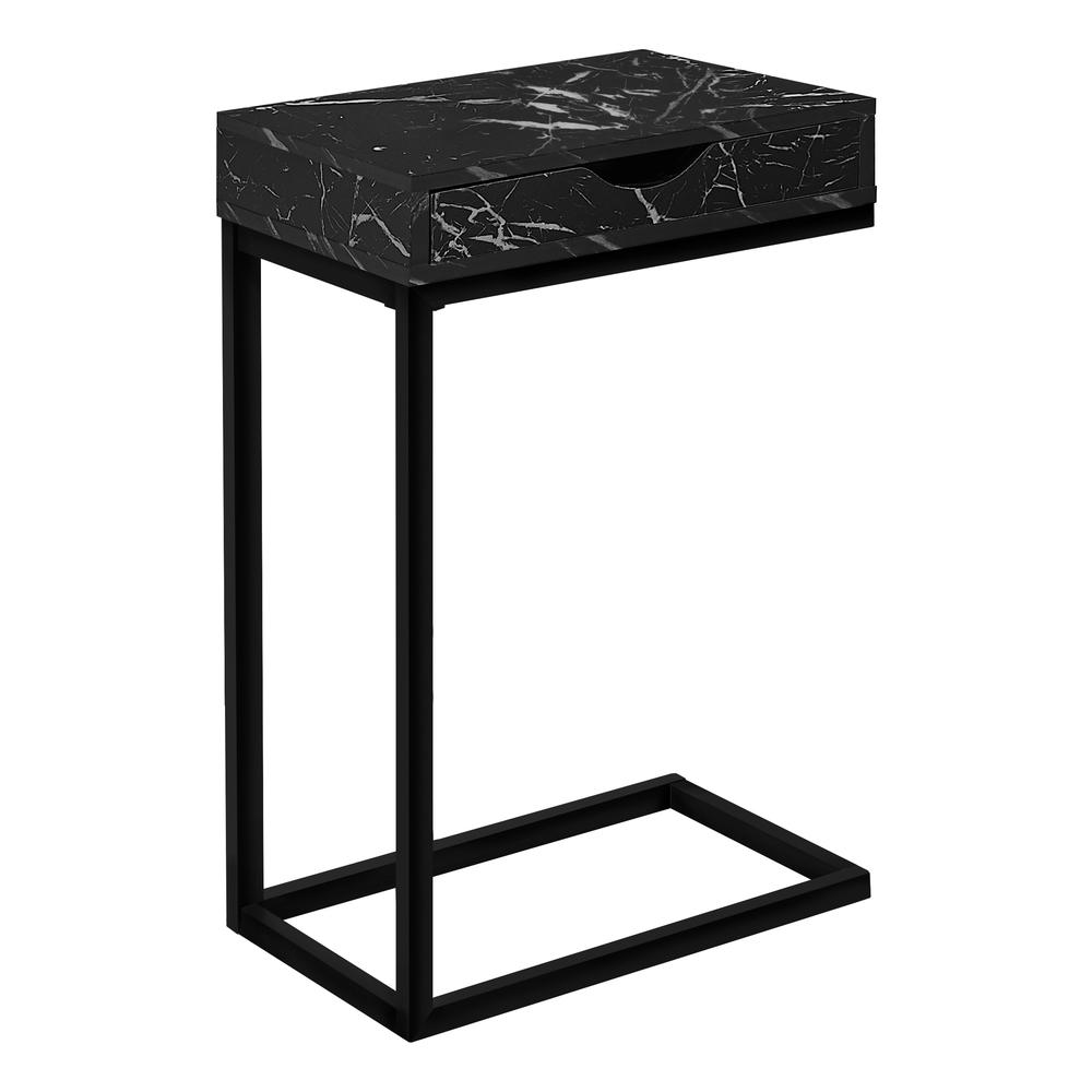 Pomme - Accent Table C-shaped End Side Snack Storage Drawer Living Room